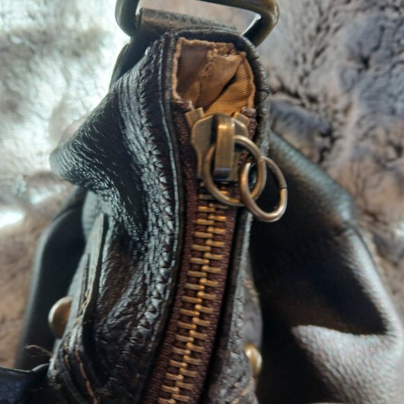 The Sak Women's Brown Pebbled Leather Hobo Handbag GUC - Picture 9 of 13